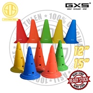 Sports Cone 12" & 15" With Hole Skittle Cone Outdoor/Indoor Training Soccer Football Training Field 