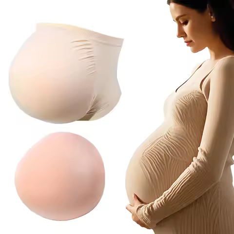 LERVANLA Memory Foam Fake Belly Fake Pregnant Belly Props Transformation Belly Light Cotton Unisex B