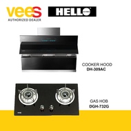 Vees Cooker Hood DH-309AC & Gas Hob DGH-732G