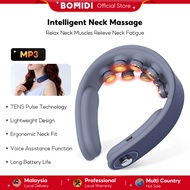 BOMIDI 4in1 Neck Massager MP3 With TENS Pulse Portable Cervical Massager For Pain Relief Office Gift