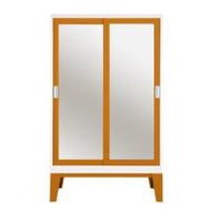 ตู้เสื้อผ้าเหล็กบานเลื่อนกระจกเงา KIOSK WD-05 120 ซม. สีส้ม (1087335)