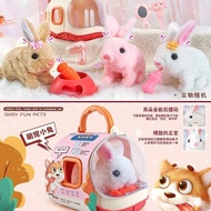 Cute Pet Stroller Dog Rabbit Elephant Backpack Simulation Water Dispenser Baby Stroller Play House Toys Wholesale
