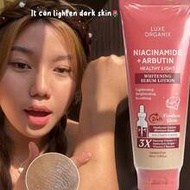 Luxe Organix Niacinamide & Brightening Serum Lotion (350ml) - 24H Deep Moisture &Glowing Vitamin C +