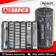 REAIM 128 in 1 Precision Screwdriver Set, Multifunctional Household Repair Tool, Roll Type Kit
