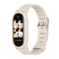 สร้อยข้อมือสำหรับ Xiaomi สมาร์ทแบนด์8 Strap Smartwatch สำหรับ Mi Band 8สายรัดข้อมือเปลี่ยนซิลิโคนกันน้ำสำหรับ Miband 8 Correa