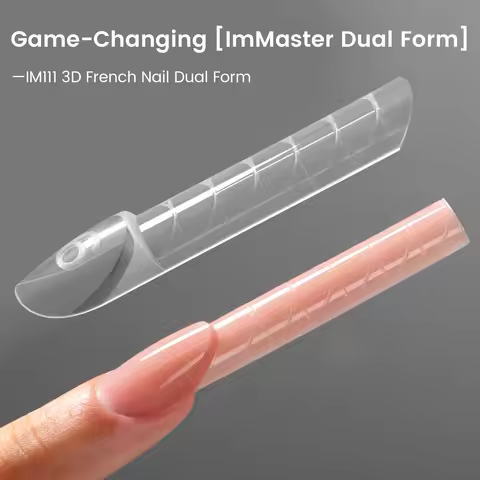 YOKEFELLOW ImMaster 3D French Nail Dual Form Set 150pcs 15Sizes Magic Caps Extension Nail Form for M