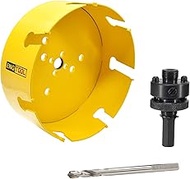 MaxTool 3PCs 6-5/16" TCT Hole Saw 160mm Carbide Tip Saw+Arbor/Mandrel+Drill Bits for Brick Asphalt C