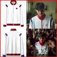 NS All of us are Dead Cosplay Jacket Long Sleeve Tops Zipper Casual Loose Coat Netflix Unisex Outerw