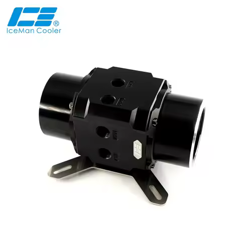 IceManCooler Dual D5 Pump Refit Kit ,Double D5 Pump Modify Cover ,With 12CM Fan Mount Hole ,EVO Edit