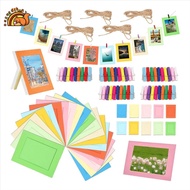 105Pcs 6 Inch Colorful Paper Photo Frames Photo Frames Set for 4 X 6Inch Photo, Hanging Photo Displa
