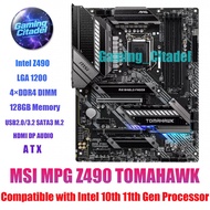 Used MSI MPG Z490 TOMAHAWK DDR4 LGA 1200 ATX Motherboard Compatible with Intel 10th 11th Gen Process