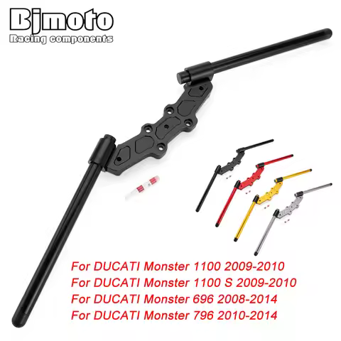 BJMOTO Motorcycle Adjustable Handlebar 7/8" 22mm Removable Handle Bar For DUCATI Monster 1100 S 696 