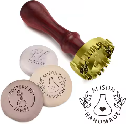 Personalized Pottery Stamp for Clay, Custom Pottery Stamps for Clay, Personalized Clay Stamp HandCra