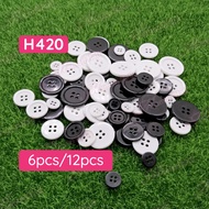 6pcs & 12pcs H420 Butang Baju Kemeja / Shirt Buttons