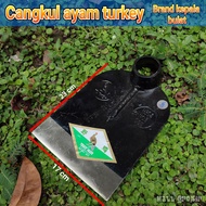 Cangkul Baja Asli Super Tajam Cap Ayam Turkey - Pacul Produk Import Peralatan Pertanian Top Quality - Cangkul Sawah Anti Lengket Cap Ayam turkey Terjamin Kualitasnya