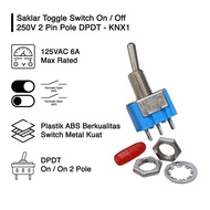 TOMBOL Toggle Switch Toggle Button ON ON ON 3P Pin 3A 250VAC KNX-1 G1364