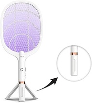 YsChois Electric Fly Swatter Racket, Rechargeable Fly Zapper - 4000 Volt, Exclusive 2-in-1 Bug Zappe