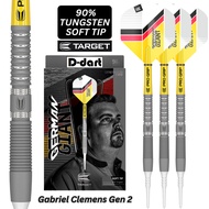 TARGET SOFT TIP DARTS - 19G GERMAN GIANT Gen 2 (Gabriel Clemens) 90% TUNGSTEN DART SET ORIGINAL DART