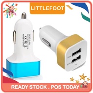 🔥READY STOCK🔥Littlefoot 2 Ports in One 2.1 Amp Universal Fashion Turbo Car Charger (Random Color) P0