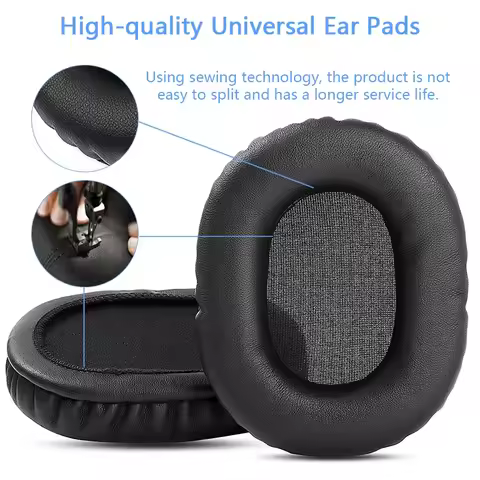 Universal Oval Replacement Earpads Soft PU Memory Foam Earpad Ear Pads Cushions Earmuff Cover Cups H