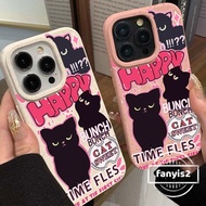 Compatible For iPhone 11 Xs 15 14 13 12 Pro Max SE 2020 For iPhone X Xr  Max 8 7 6 6s Plus INS Cat Cartoon Cute Phone Case Soft Shockproof Cover