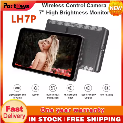 Portkeys LH7P 7 Inch 1000nits Wireless Camera Control Mointor 4K HDMI Full Touch Screen 3D LUT Field