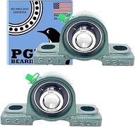 PGN - UCP204-12 Pillow Block Mounted Ball Bearing - 3/4" Bore - Solid Cast Iron Base - Self Aligning