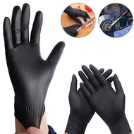 100PCS Nitrile Disposable Gloves Waterproof Food Grade Black Home Kitchen Laboratory Cleaning Glove Cooking Car Repairing Gloves
