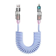 ~~ Car Four-in-One 2m Data Cable Fast Charging Spring Aromatherapy Cable Suitable for Apple Huawei H