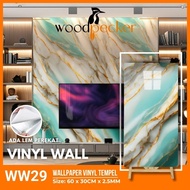 HIJAU WOODPECKER - Marble Wall Vinyl Wallpaper 30CM x 60CM Green Marble Sticker