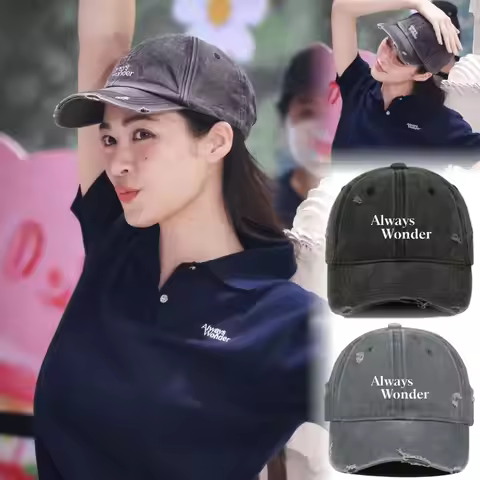 2025 The Secret of Us LingOrm Ling Ling Kwong New Vintage Distressed Hat AlwaysWonder Same Letter Em