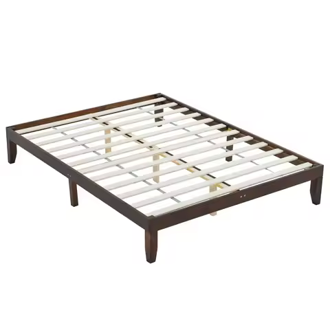 12" Deluxe Wood Platform Bed Frame, Full Bed Frame, Mattress Foundation bed frame