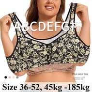 A-G Cup 36-52 New Printed Large Size Non Steel Rim Tank Top Front Buckle Underwear for Middle aged a