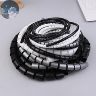 MyriadU 2m Cable Organizer Flexible Spiral Cable Wire Protectorputer Cord Protective Tube Clip Organ