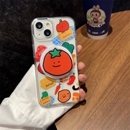 Aiperi iPhone15 pro Max Acrylic Protective Case Cute Vegetable Creative Design Magnetic Soft Edge Sh