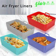 [zior] 1pcs Silicone Air Fryers Oven Baking Tray Pizza Fried Chicken Airfryer Silicone Basket Reusable Airfryer Pan Liner Accessories