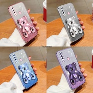 Casing For Vivo Y17 Case Vivo Y11 Case Vivo Y12 Case Vivo Y15 Case Vivo Y02 Case Vivo Y20 Case Vivo Y21 Case Vivo Y93 Case Vivo Y91C Y15S Case Vivo Y19 Y50 Case Vivo S18 Pro S18E Case Cute Holder Cover 3D Cartoon Bear Stand Phone Case Cassing Cases XV