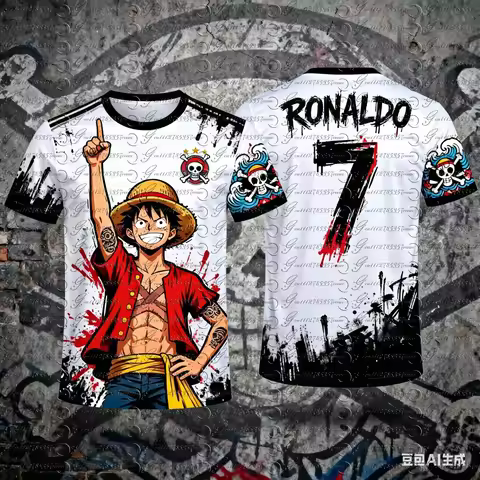 2026 New Arrival One Piece Special Edition Men's Soccer T-shirt Ronaldo # 7 Soccer Shirt T-shirt Kid