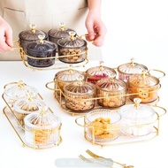 Dried Fruit Plate Home Use Living Room Coffee Table Candy Plate Creative Division with Lid Snack Pla