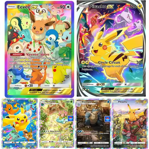 DIY Pokemon TCG Pocket Cards Immersive EEVEE pikachu Venusaur Blastoise EX APP Game Card