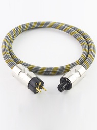 HI-End Silver Copper mixed HIFI Power Cable Audiophile Extension AC Power Cable US Schuko Audio Powe