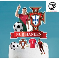 [SG SELLER] Custom RONALDO PORTUGAL Cake Topper, CR7 Cake Topper, Portugal Cake Topper, Custom Cake 