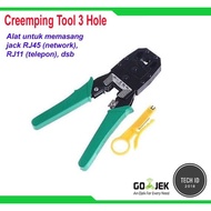 Creemping Tool 3 Hole crimping pliers crimping tools for jacks RJ45, RJ11