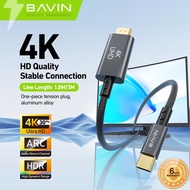 BAVIN HD26 4K High Speed USB-C to HDMI Adapter Cable Plug & Play for TV/ Laptop/ Tablet/ Smartphones