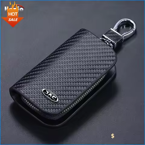 Carbon Fiber Leather Car Key Case Cover for JAC E-JS1 E-JS4 E-J7 JS4 T9 T6 T8 PRO JS2 JS3 JS7 J7 JS8
