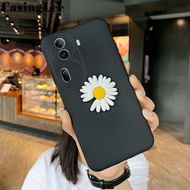 Phone Case OPPO Reno 11 Pro 5G Original Soft Cases + Daisy Flowers Stand Cover for OPPO Reno11 5G 11 F Back Cover Casing