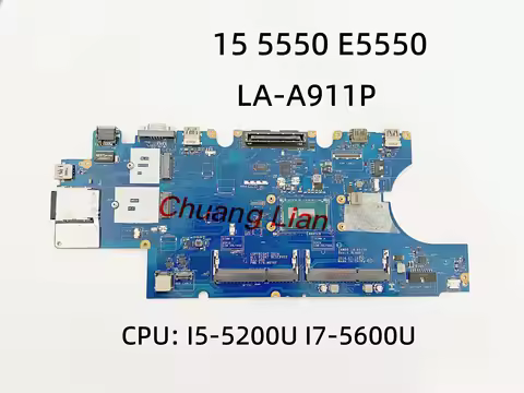 ZAM80 LA-A911P For Dell Latitude 15 5550 E5550 Laptop motherboard with CPU: I5-5200U I7-5600U CN-0M5