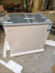 美的冰櫃Midea Chest Freezer 玻璃門 雪糕啤酒飲料冷凍櫃  低噪運行 節能省電 可開公司收據