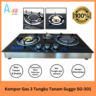 AUFA SURABAYA Kompor Gas 3 Tungku Tanam Suggo SG-301 / kompor gas rinnai 3 tungku model baru / kompo