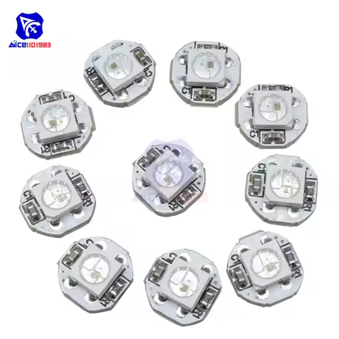 10PCS WS2812B Addressable LED Pixel Light SMD 5050 RGB SMD on Heat Sink PCB Board LED Module Pixels 